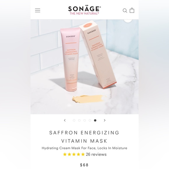 SONAGE SAFFRON ENERGIZING VITAMIN MASK - BRAND NEW IN THE BOX! - Picture 7 of 12